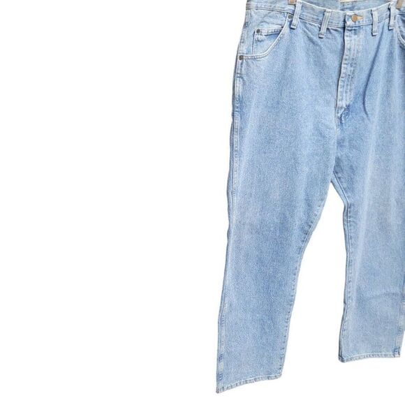 Wrangler Jeans Mens 44X30 Blue Premium Denim Straight Leg Regular Fit 96501SL - Picture 3 of 12
